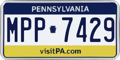 PA license plate MPP7429