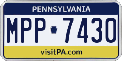 PA license plate MPP7430