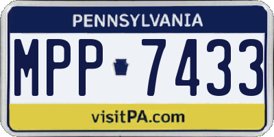PA license plate MPP7433