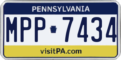 PA license plate MPP7434