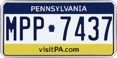 PA license plate MPP7437