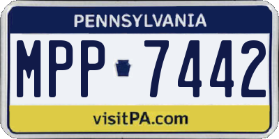 PA license plate MPP7442