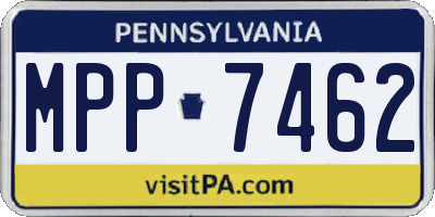 PA license plate MPP7462