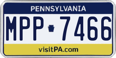 PA license plate MPP7466