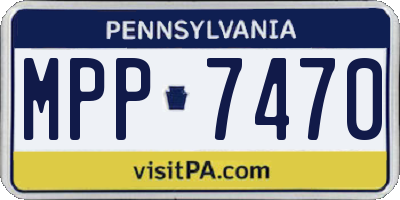 PA license plate MPP7470