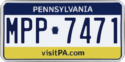 PA license plate MPP7471