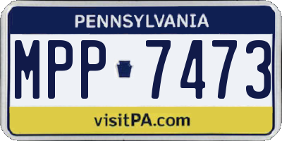 PA license plate MPP7473