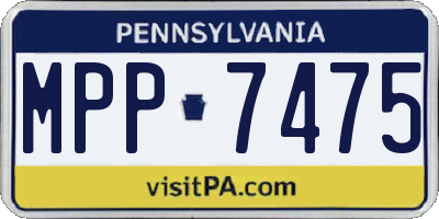 PA license plate MPP7475
