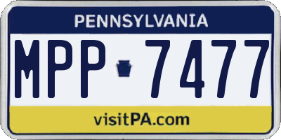 PA license plate MPP7477