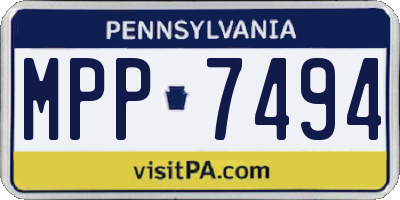 PA license plate MPP7494