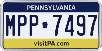 PA license plate MPP7497