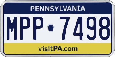 PA license plate MPP7498