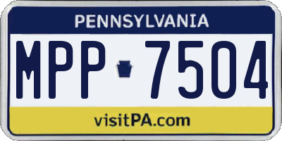 PA license plate MPP7504