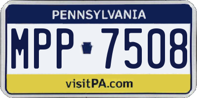 PA license plate MPP7508