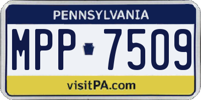 PA license plate MPP7509