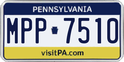 PA license plate MPP7510