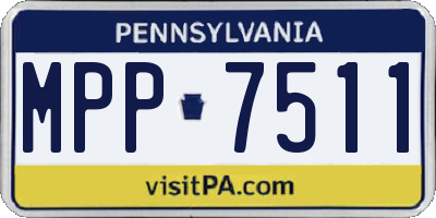 PA license plate MPP7511