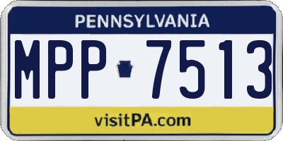 PA license plate MPP7513