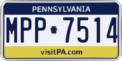 PA license plate MPP7514