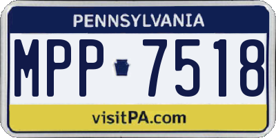 PA license plate MPP7518