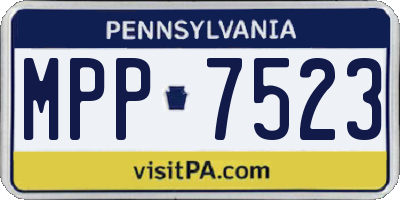 PA license plate MPP7523