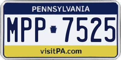 PA license plate MPP7525