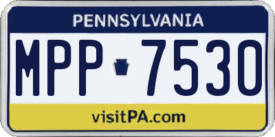 PA license plate MPP7530