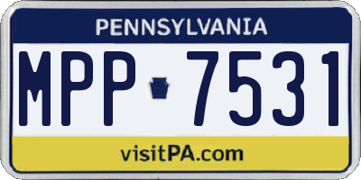 PA license plate MPP7531