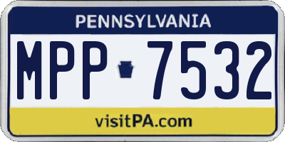 PA license plate MPP7532