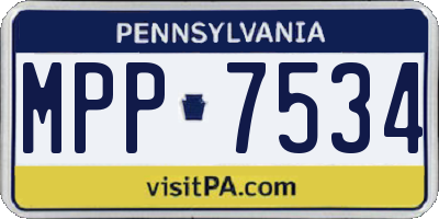 PA license plate MPP7534