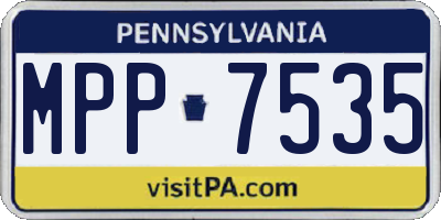 PA license plate MPP7535