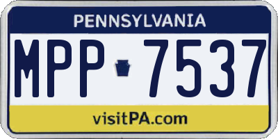 PA license plate MPP7537