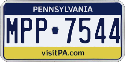 PA license plate MPP7544