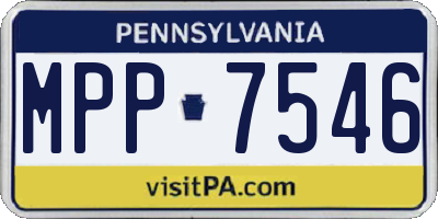 PA license plate MPP7546