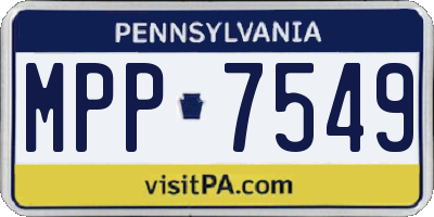 PA license plate MPP7549
