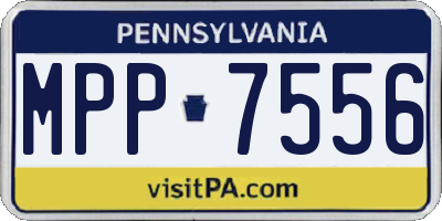PA license plate MPP7556
