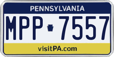 PA license plate MPP7557