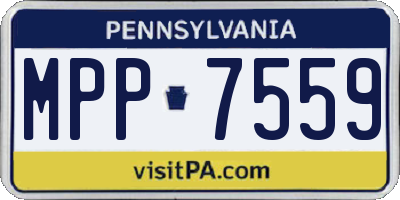 PA license plate MPP7559
