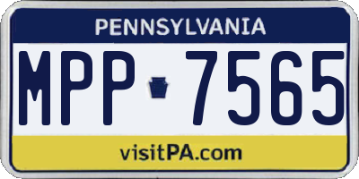 PA license plate MPP7565