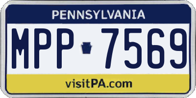 PA license plate MPP7569