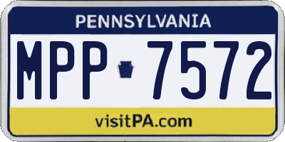 PA license plate MPP7572