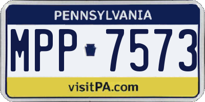 PA license plate MPP7573