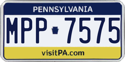 PA license plate MPP7575
