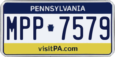 PA license plate MPP7579