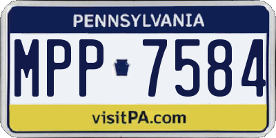 PA license plate MPP7584