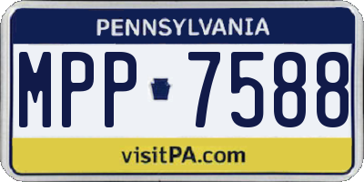 PA license plate MPP7588