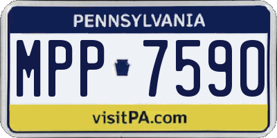 PA license plate MPP7590