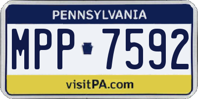 PA license plate MPP7592