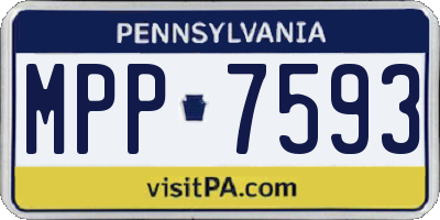 PA license plate MPP7593