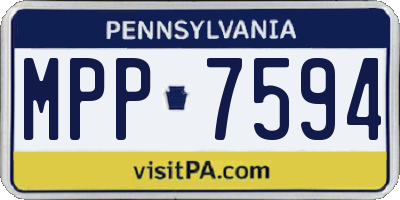 PA license plate MPP7594